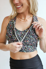Crop Zip Up Breastfeeding Swimsuit Top From Movemama