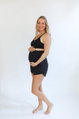 Maternity Athletic Shorts - Black From Movemama