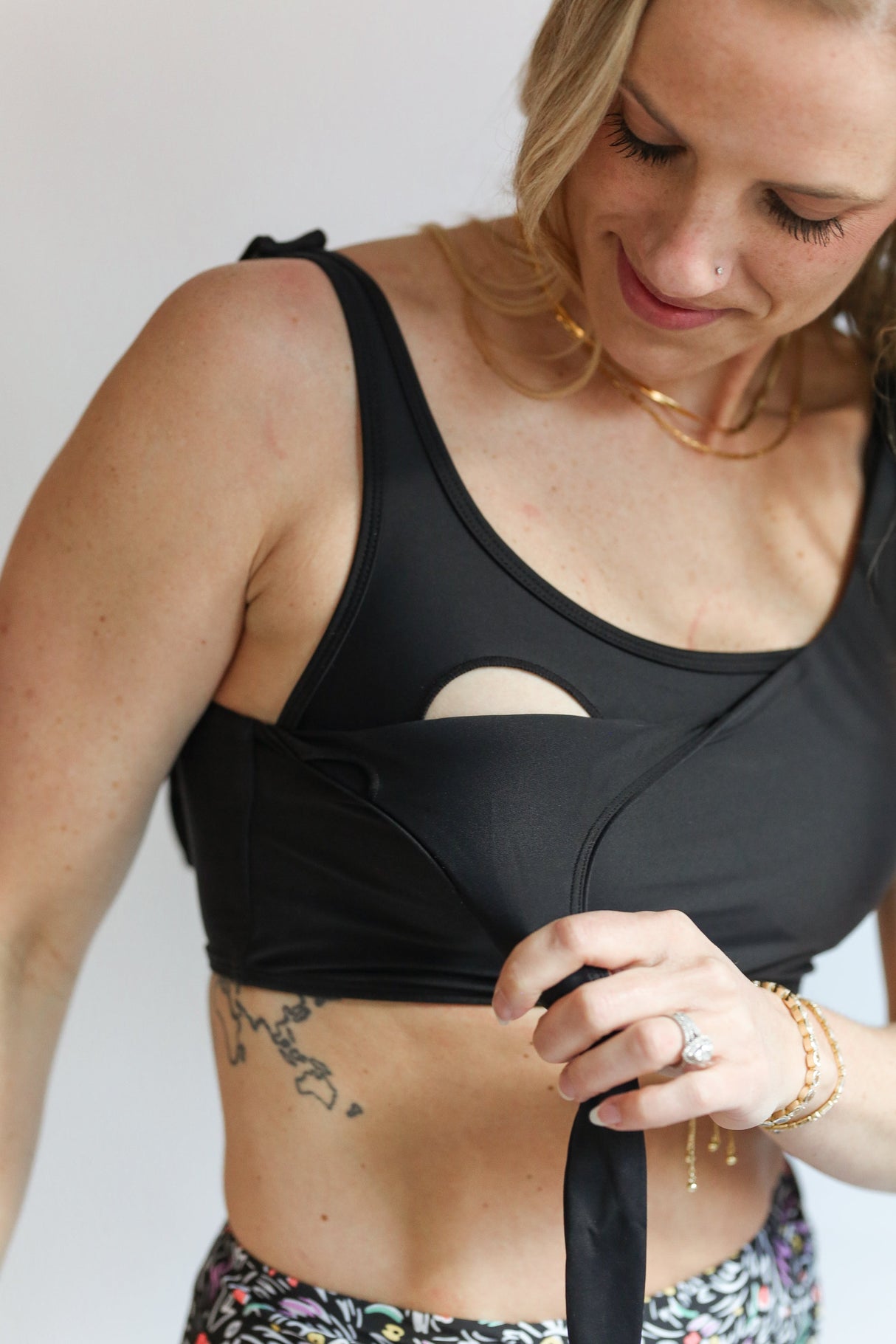 Tie Shoulder Breastfeeding Bikini Swimsuit Top From Movemama