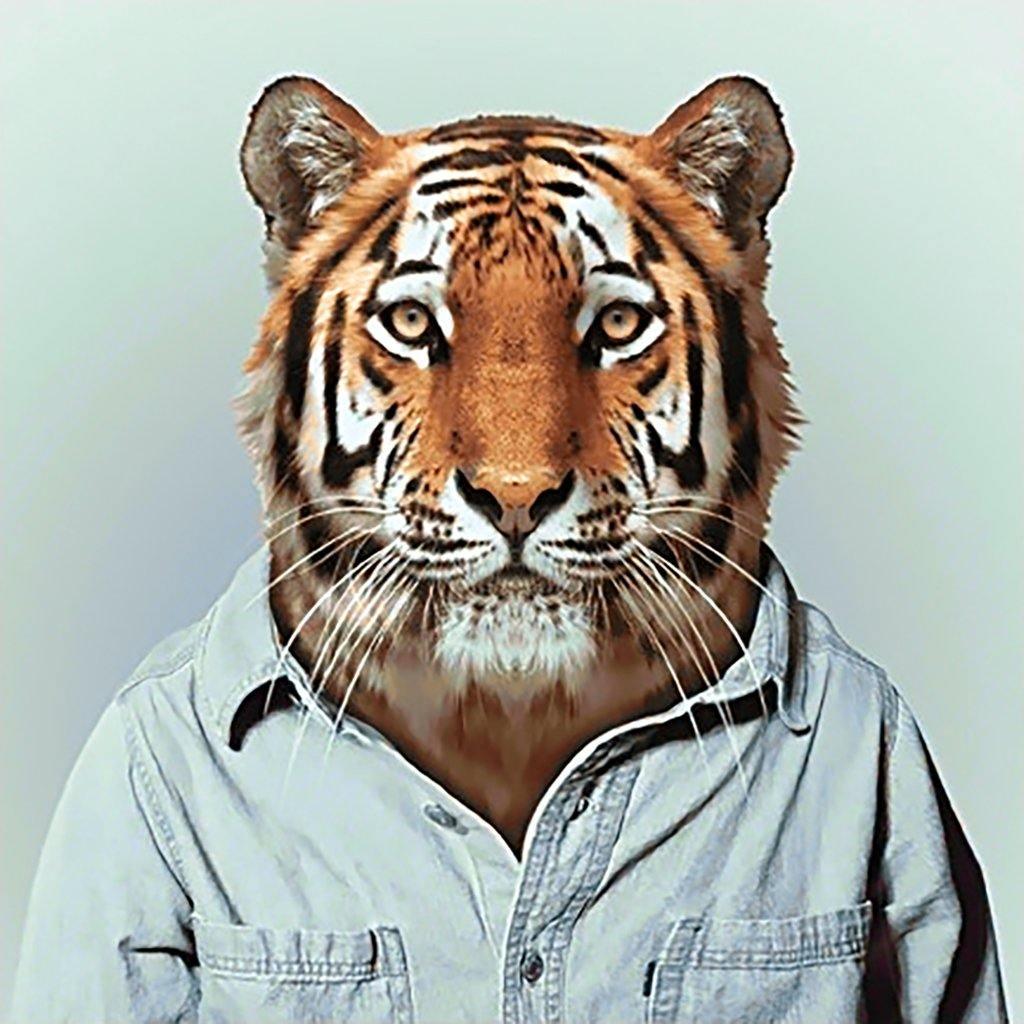 Mr Tiger WD258 14.9 x 14.9 inches Wizardi Diamond Painting Kit from Wizardi