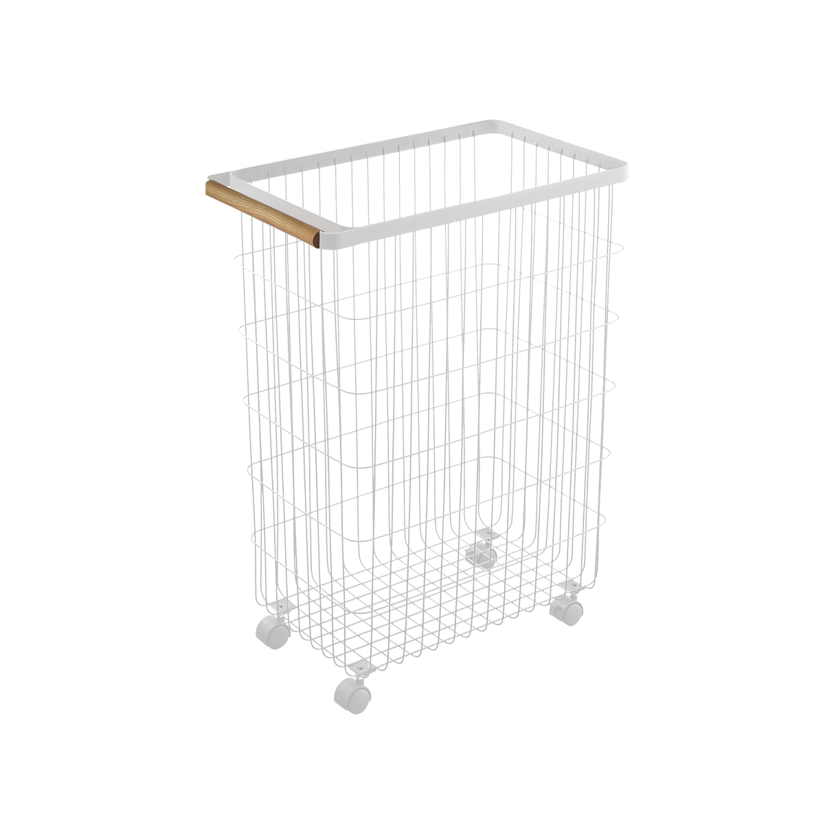 Rolling Wire Basket (24" H)  - Steel + Wood from Yamazaki Home