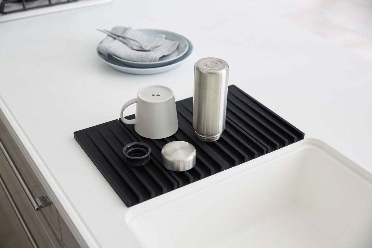 Folding Dish Drainer Mat & Trivet - Silicone from Yamazaki Home