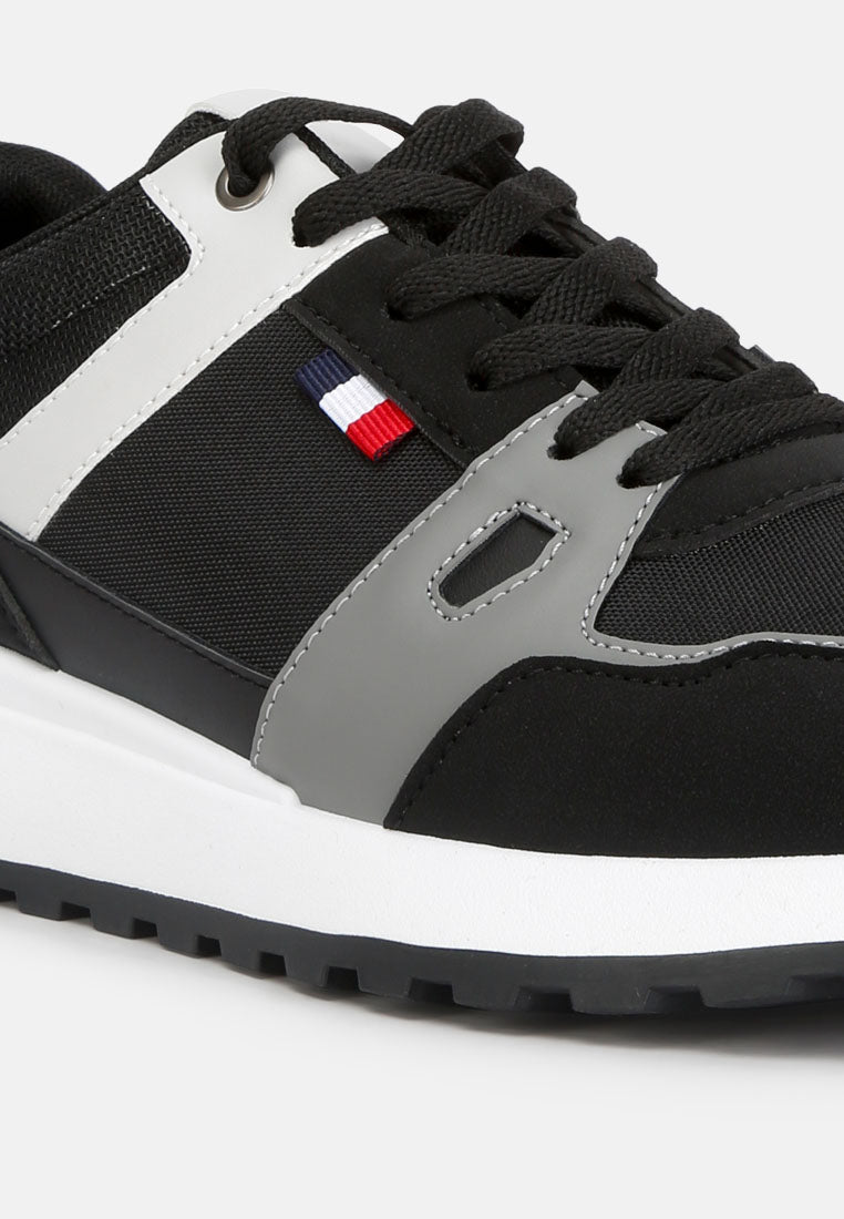 Multicolour Patchwork Casual Sneakers from London Rag International