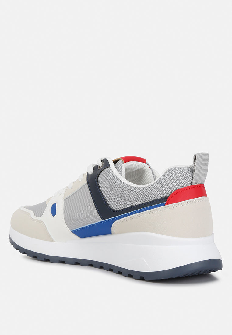 Multicolour Patchwork Casual Sneakers from London Rag International