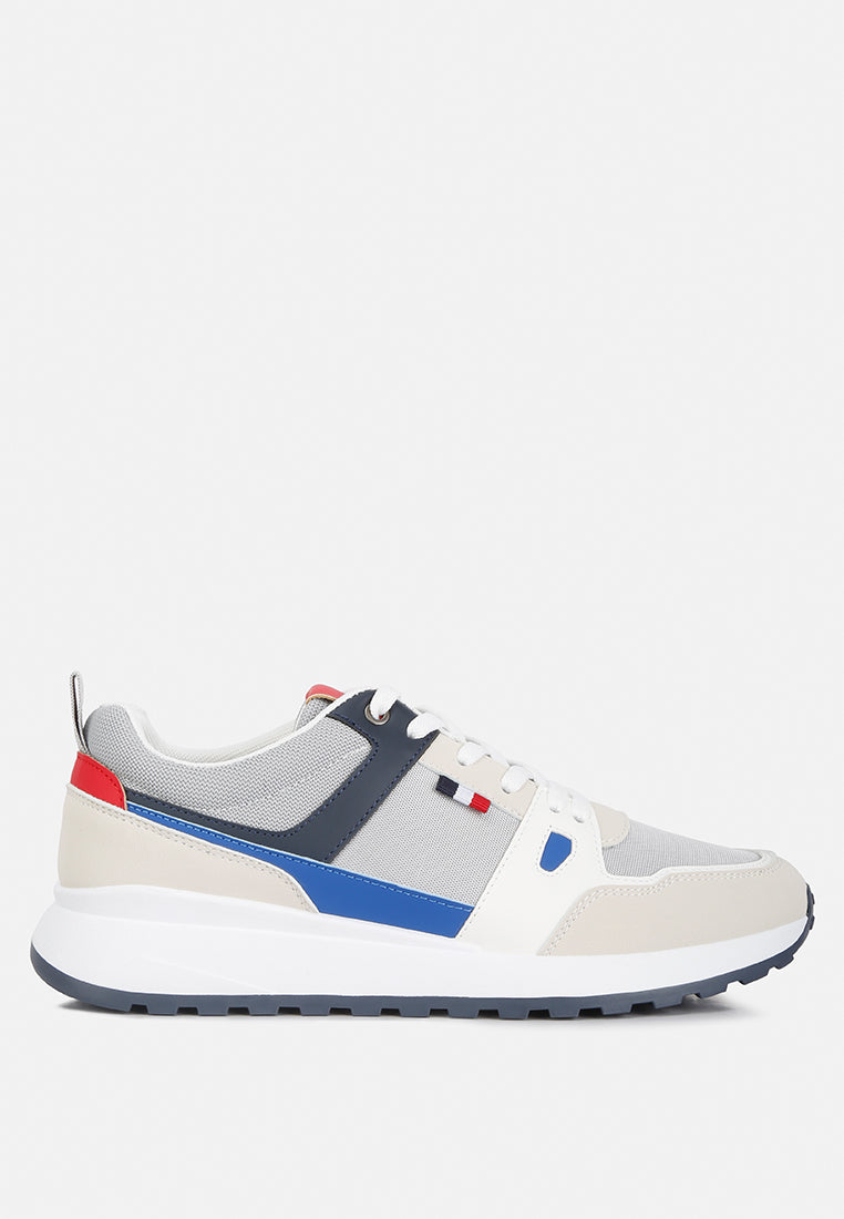 Multicolour Patchwork Casual Sneakers from London Rag International