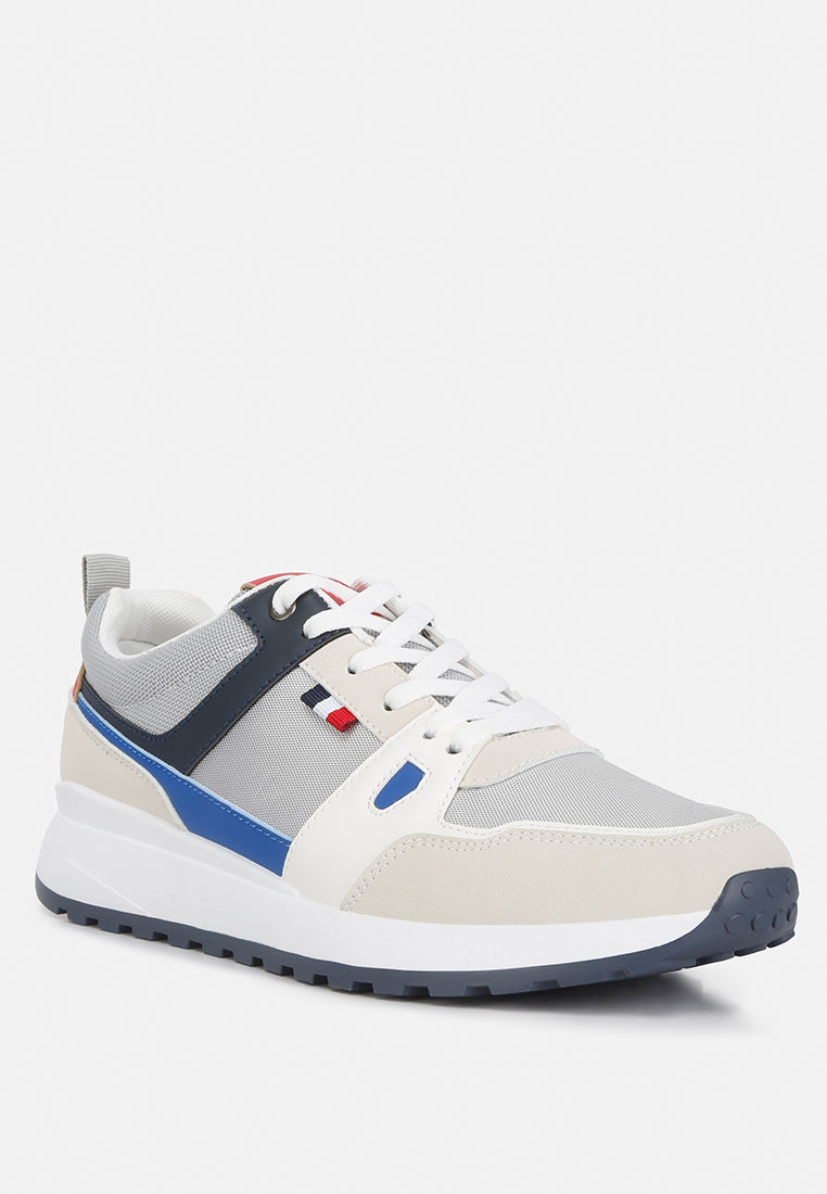 Multicolour Patchwork Casual Sneakers from London Rag International