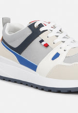 Multicolour Patchwork Casual Sneakers from London Rag International