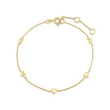 Multi Micro Heart Bracelet from eklexic
