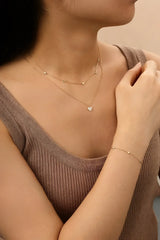 Multi Micro Heart Necklace from eklexic
