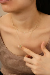 Multi Micro Heart Necklace from eklexic