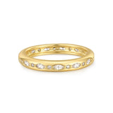 Multi Shaped CZ Channel Ring from eklexic