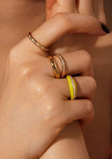 Multi Shaped CZ Channel Ring from eklexic