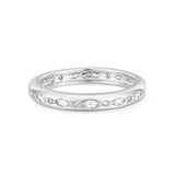 Multi Shaped CZ Channel Ring from eklexic