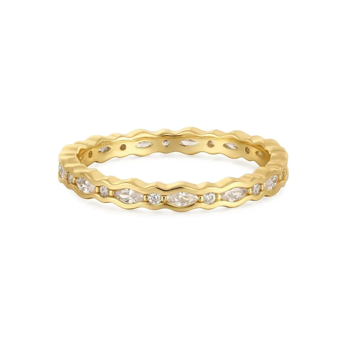Multi Shaped CZ Stone Ring from eklexic