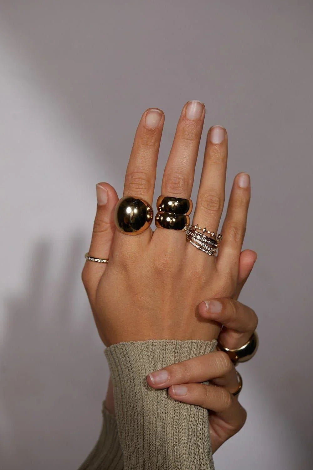 Multi Shaped CZ Stone Ring from eklexic