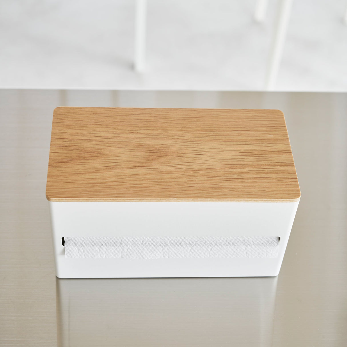 Paper Towel Dispenser - Steel + Wood from Yamazaki Home