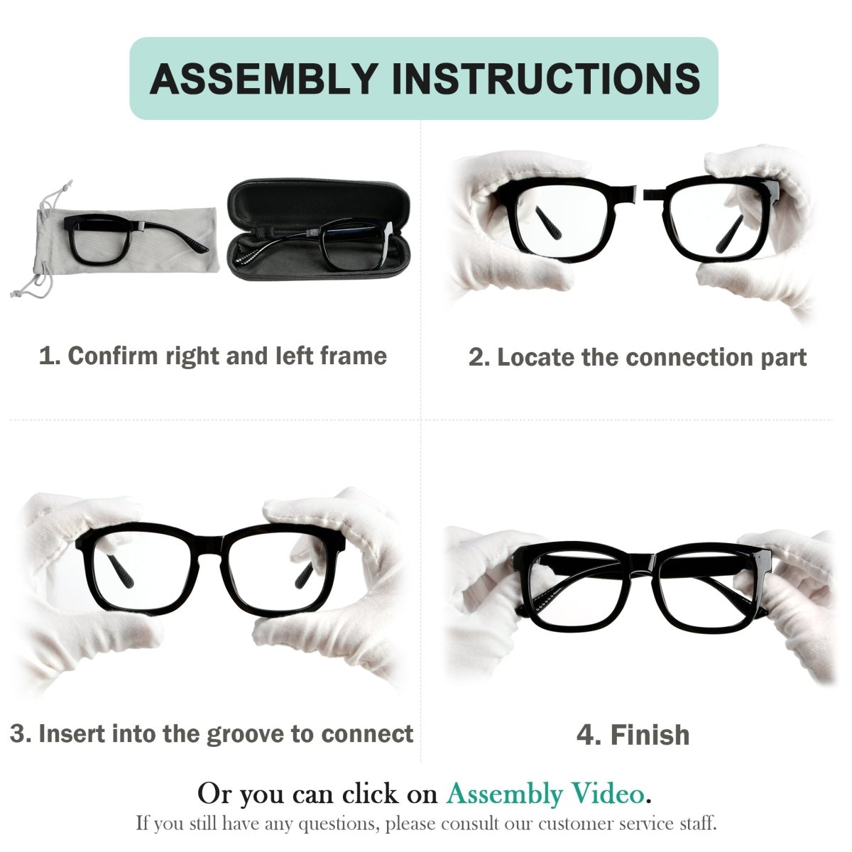 Metalless Screwless Reading Glasses with Different Strength PR033-1 (Must Buy Both Eye) From eyekeeper