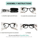 Metalless Screwless Reading Glasses with Different Strength PR033-1 (Must Buy Both Eye) From eyekeeper