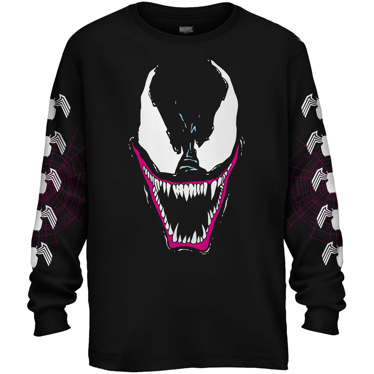 Venom Grin Marvel Comics Adult Long Sleeve T Shirt From Your Favorite T Shirts
