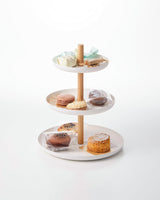 Serving Stand - Steel + Wood from Yamazaki Home