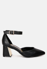Myla Faux Leather Metallic Sling Heeled Sandals from London Rag International