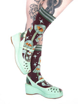 Mystic Mushrooms Crew Socks from FootClothes