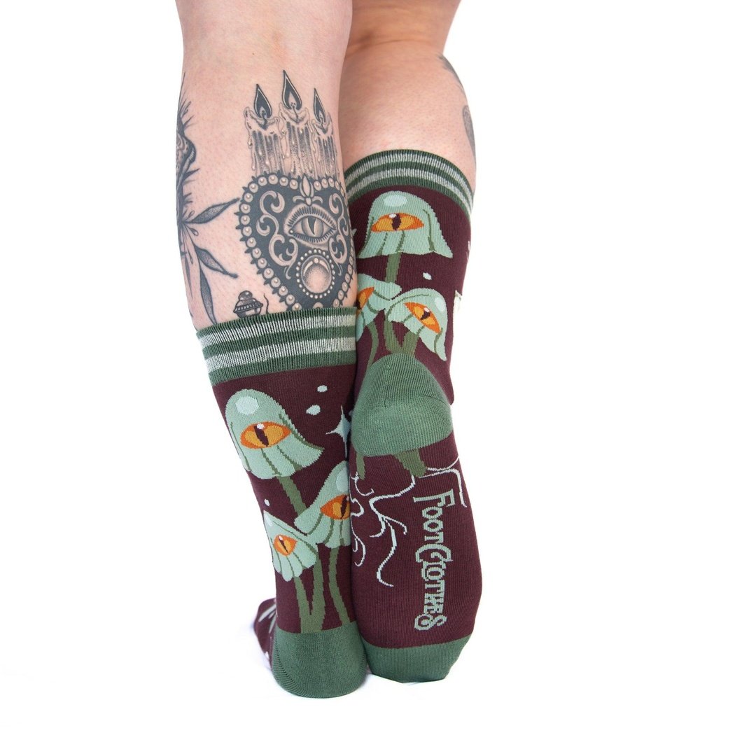Mystic Mushrooms Crew Socks from FootClothes