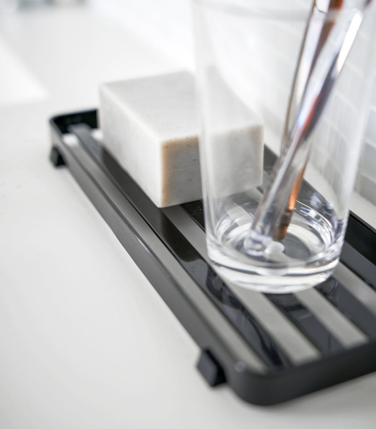 Slotted Bathroom Tray - Steel from Yamazaki Home