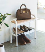 Shoe Organizer & Bench (18" H)  - Steel + Wood from Yamazaki Home