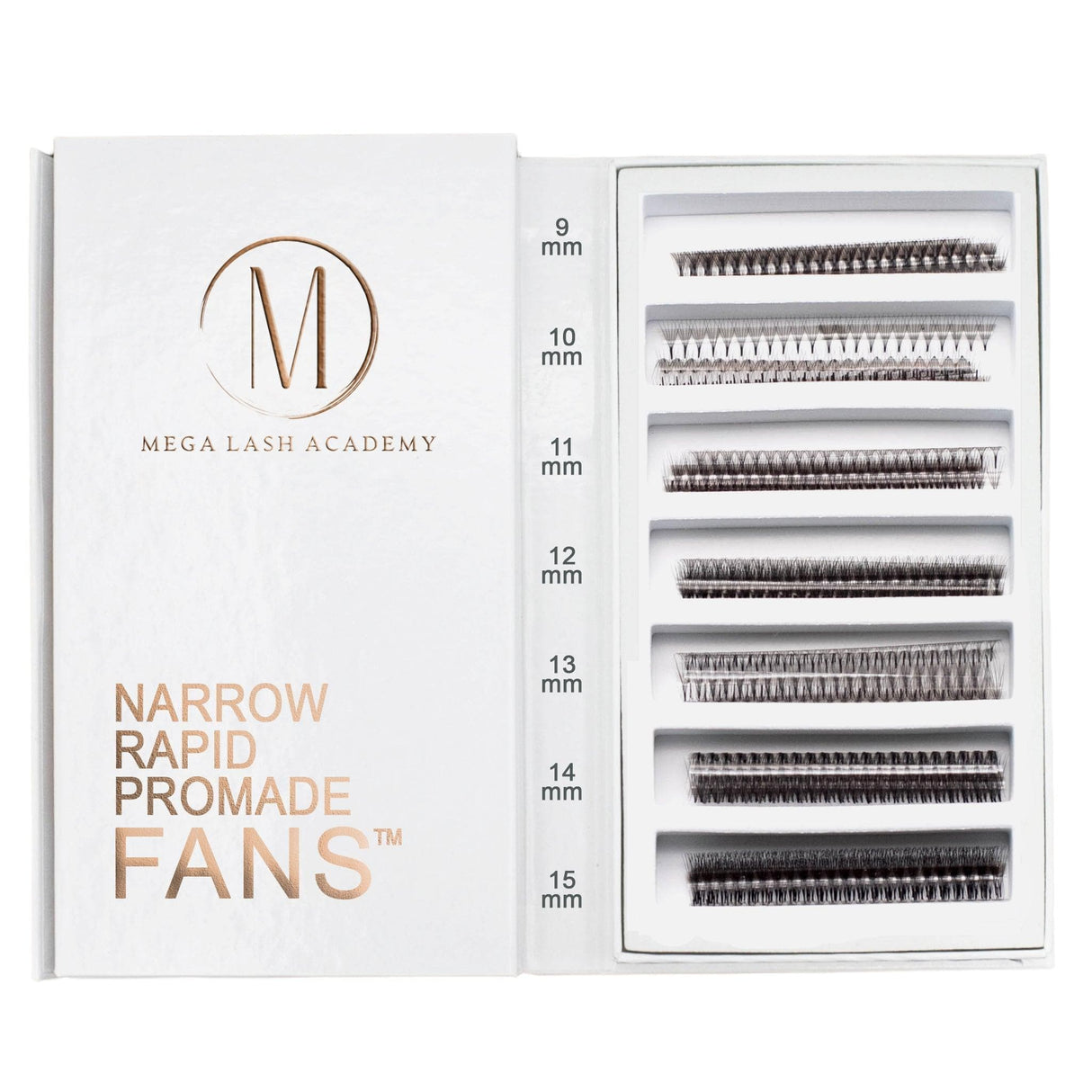 Narrow 6D Rapid Promade Fans® - 1050 Fans from Mega Lash Academy