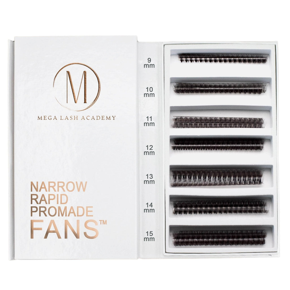 Narrow 8D Rapid Promade Fans® - 1050 Fans from Mega Lash Academy