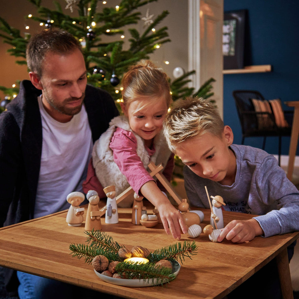 Natural Wood Nativity Set from HABA USA