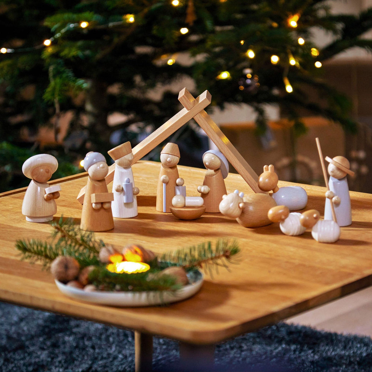 Natural Wood Nativity Set from HABA USA