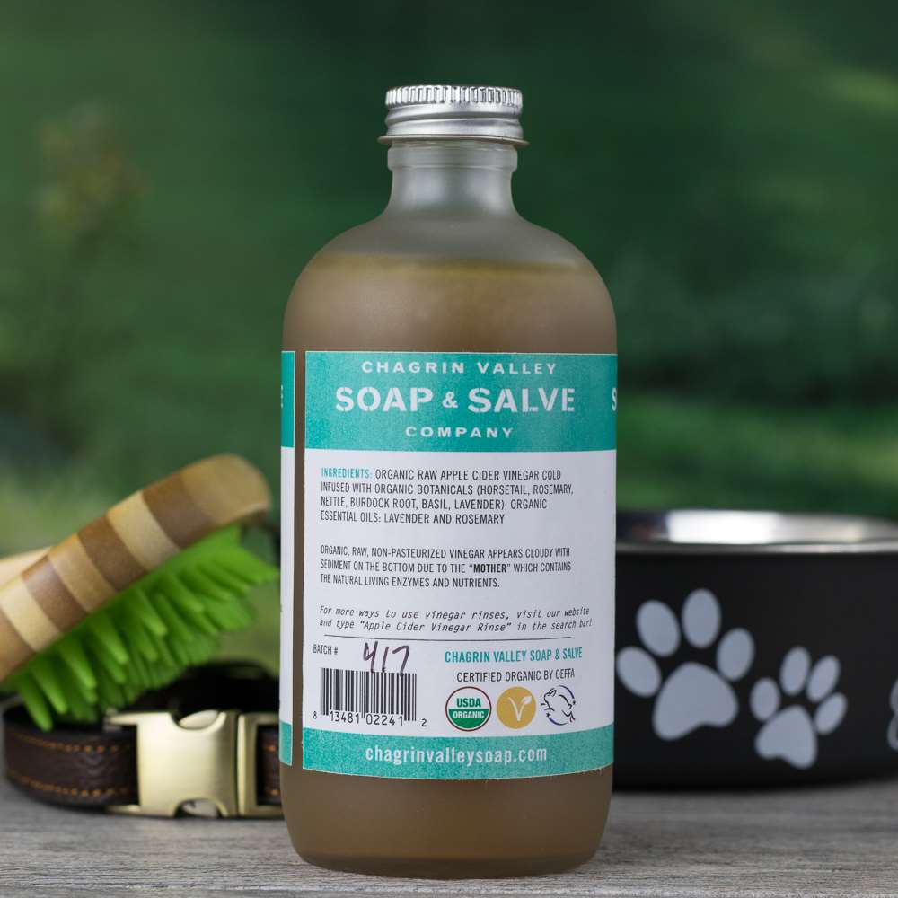 Apple Cider Vinegar Rinse Concentrate: Fresh Fur from Chagrin Valley Soap & Salve