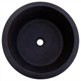 Black Andesite Natural Stone Tapered Above Vanity Bathroom Sink Honed/Matte (D)16" (H)6" From Villohome