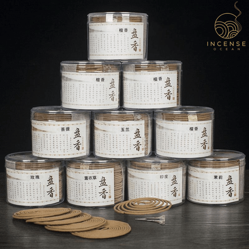 Natural Handmade Sandalwood Coils (48 box) from incenseocean