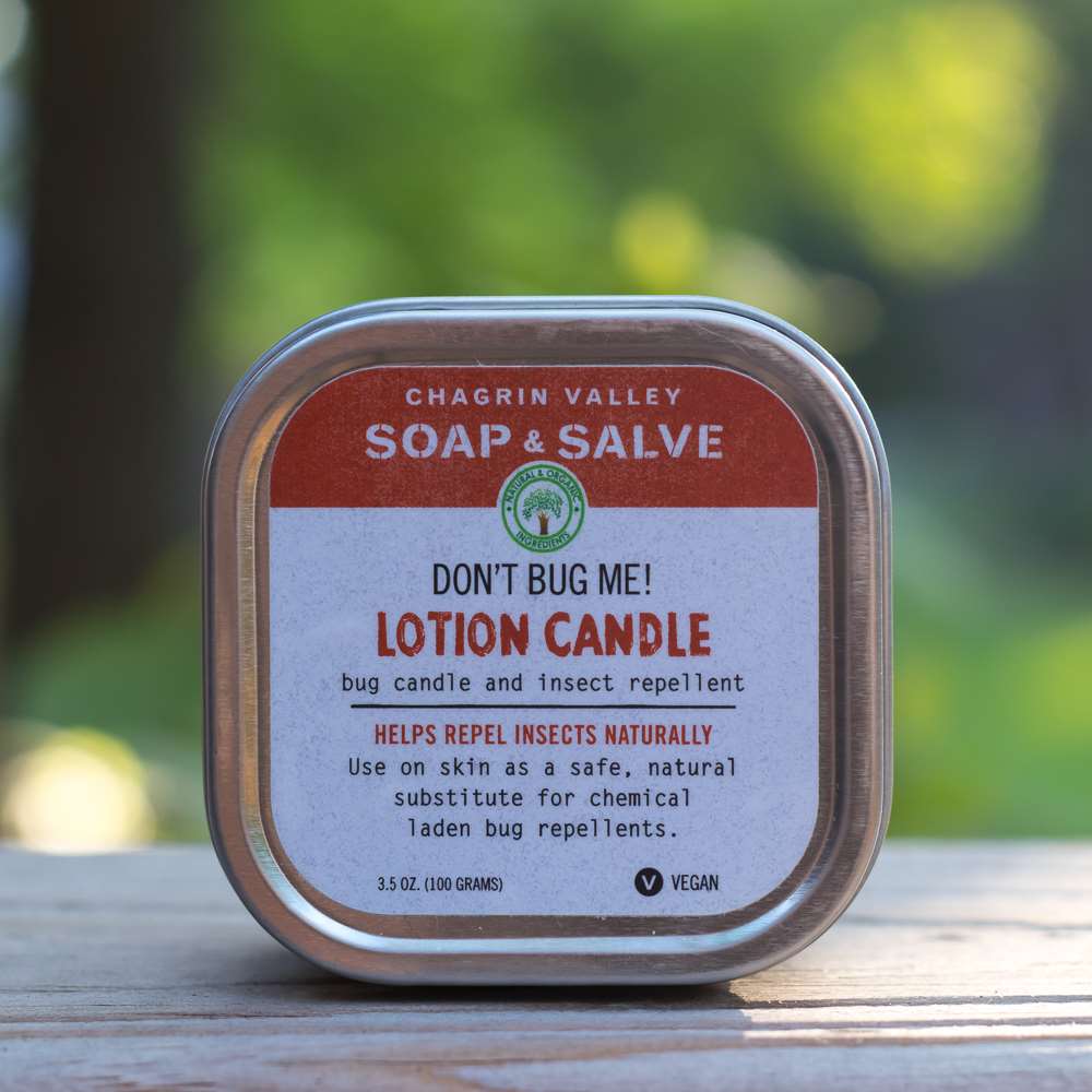 Body & Massage Candle: Don't Bug Me! Insect Repellent Candle from Chagrin Valley Soap & Salve