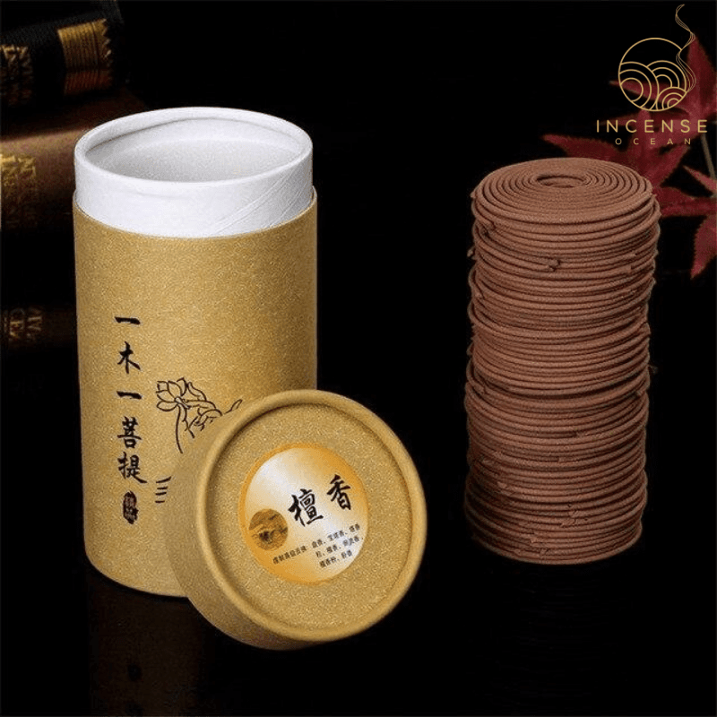Natural Sandalwood Incense Coils (120 coils per package) from incenseocean