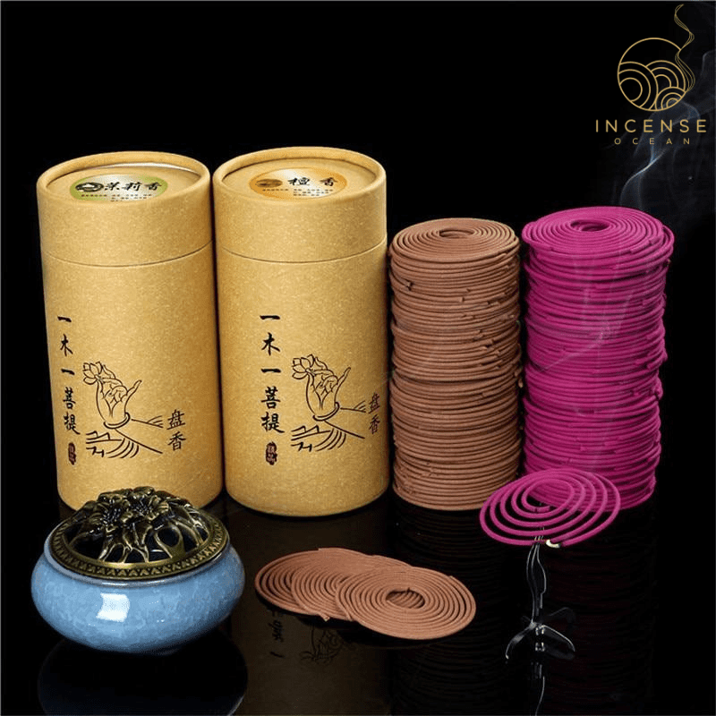 Natural Sandalwood Incense Coils (120 coils per package) from incenseocean