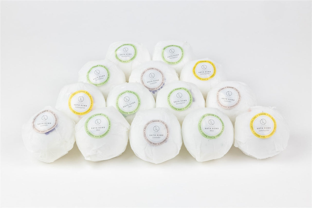 Bath Bombs Gift Box, Set of 14 Big 100% Natural Relaxing Bath Bombs from Lizush