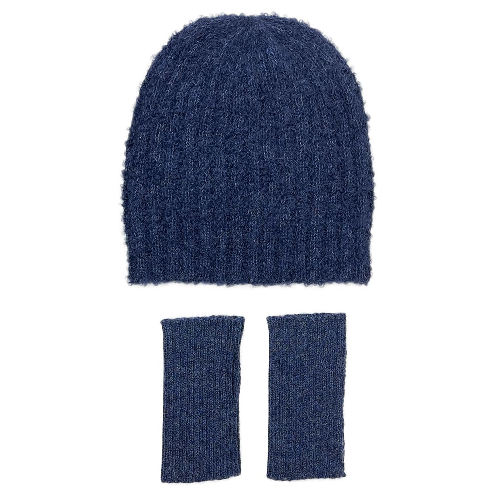 Navy Loop Knit Alpaca Beanie from SLATE + SALT