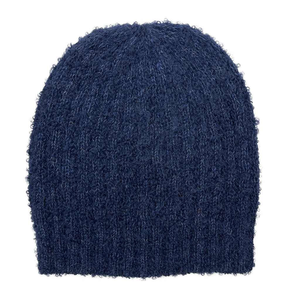 Navy Loop Knit Alpaca Beanie from SLATE + SALT