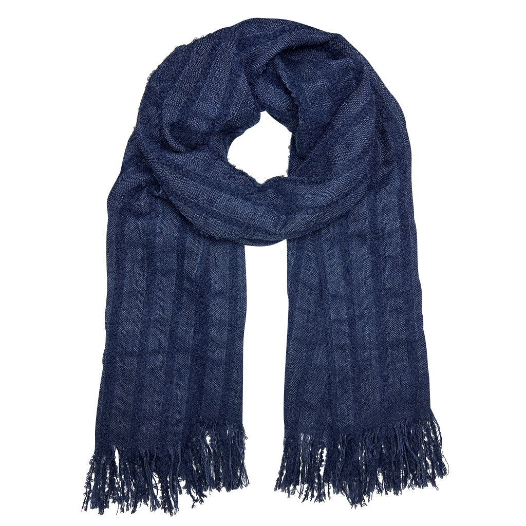 Navy Loop Knit Alpaca Scarf from SLATE + SALT
