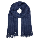 Navy Loop Knit Alpaca Scarf from SLATE + SALT