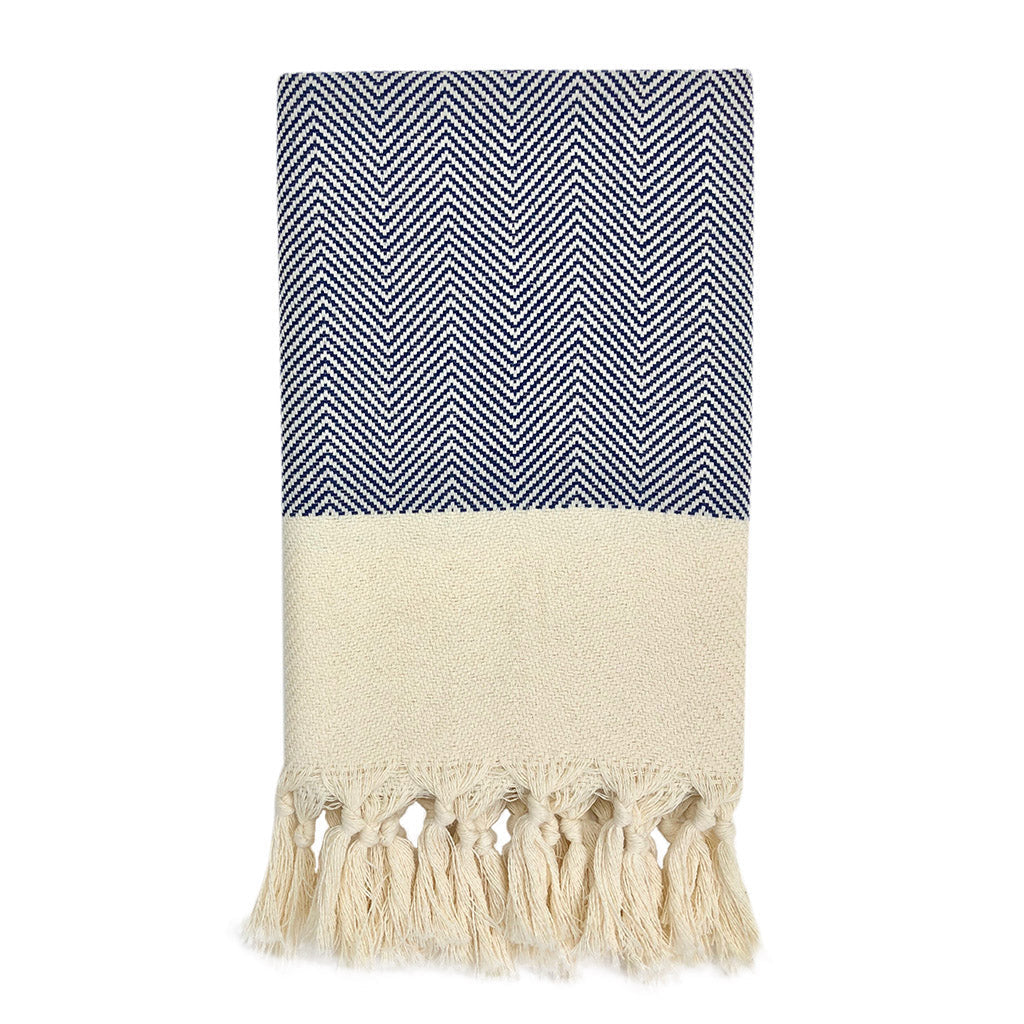 Herringbone Turkish Hand Towel from SLATE + SALT