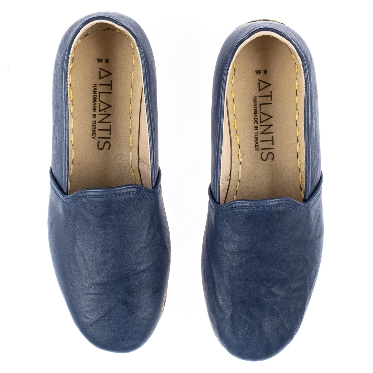 Men's Navy Slip On Shoes from Atlantis Handmade Shoes