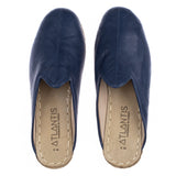 Men's Navy Slippers From Atlantis Handmade Shoes
