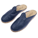 Women's Navy Slippers from Atlantis Handmade Shoes