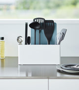 Utensil & Thin Cutting Board Holder - Steel from Yamazaki Home