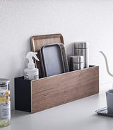 Desk Organizer - Two Sizes - Steel + Wood from Yamazaki Home